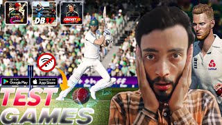 Top 5 Best Cricket Games For Android  4K Graphics Test Cricket Games [upl. by Erehc490]