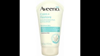 Aveeno Calm  Restore Nourishing PHA Exfoliating Facial [upl. by Girardi144]