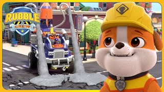 Rubble Fixes a Sinkhole in the Road  Rubble amp Crew  Cartoons for Kids [upl. by Annahoj842]