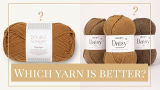 Drops Daisy VS Sandnes Garn Double Sunday Yarn Comparison Untwisted Threads [upl. by Dudley104]