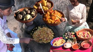 ENSALADA DE OLLUCO PAPALISA CON SU OCA EN EL CAMPO  CHOLITA JULIA [upl. by Bella]