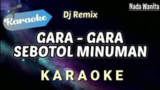 Karaoke Gara Gara Sebotol Minuman Nada Wanita  Versi DJ REMIX [upl. by Dauf]