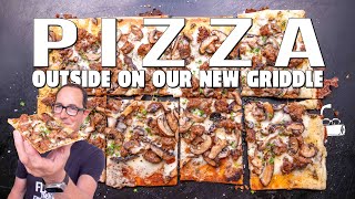 EPIC PIZZA ON OUR NEW GRIDDLE  ONE OF THE COOLEST THINGS WEVE EVER DONE 🔥  SAM THE COOKING GUY [upl. by Goldie]