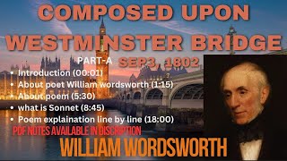 Composed upon Westminster Bridge Sep 3 1802  William Wordsworth [upl. by Onaled]