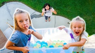 SLIME WATER BALLOON PRANK ON BABYSITTER [upl. by Rainwater]