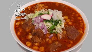 🔴 Como hacer Un Pozole Rojo de Puerco ¡Riquisimo [upl. by Merline674]