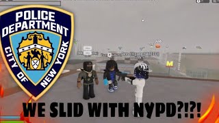 Sliding on the Opps but this time a Cop Helps us Roblox Street life [upl. by Mcclary757]