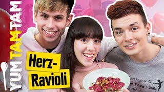 HERZRAVIOLI zum VALENTINSTAG  Valentinstag Geschenk mit darkviktory amp Kostas Kind  yumtamtam [upl. by Behlke]