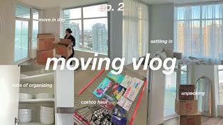 MOVING VLOG move in day unpack amp organize w me costco haul apartment updates living alone 📦☁️ [upl. by Chew603]