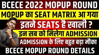 BCECE 2022 MOPUP SEAT MATRIX  JOINTAGRICULTURE MOPUP ROUND  BCECE MOPUP ROUND 2022  BCECE 2022 [upl. by Tlihcox]