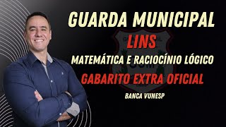 GCM LINS  GABARITO  PROVA RESOLVIDA MATEMÁTICA E RACIOCÍNIO LÓGICO [upl. by Docila]