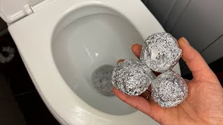 🔴Put aluminum foil in the toilet Once and you will be surprised by the result [upl. by Nilved]