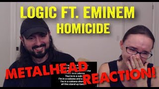 Homicide  Logic ft Eminem REACTION by metalheads [upl. by Maurene]