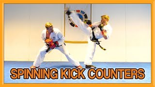 Taekwondo Spinning Kick Counters How to Defend and Counter Spin Kicks  Van Roon Tutorial [upl. by Ydniw]