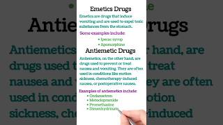 Emetics and Antiemetic Drugs Uses  medicine pharmacy [upl. by Ayekim]