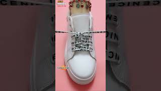 Sneakers Laces trendy style tying Fashion shoe lacing tips shorts shoeslacestyles [upl. by Ellehcear607]