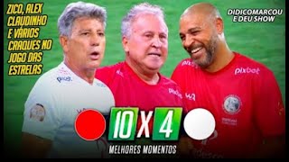 JOGO DAS ESTRELAS 2023 Time Vermelho x Time Branco Zico Adriano Imperador Claudinho Petković [upl. by Trbor75]