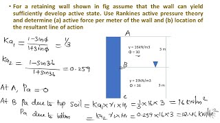 RANKINES THEORY NUMERICAL PROBLEMS [upl. by Aita]