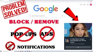 How to Stop  Disable Pop Up ADS Notifications on Google Chrome  Remove  Block PopUp ADS 2021 [upl. by Greenlee]