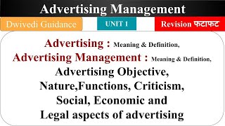 advertising management advertising management bba 3rd semester advertising management mba lu bba [upl. by Croix]