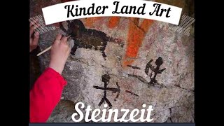 Kinder Land Art Steinzeitmalereien [upl. by Malia]