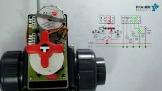Anschluss eines EO510 Antriebes auf einen 3Wege Kugelhahn S4 mit TKugel von Praher Plastics [upl. by Consuela]