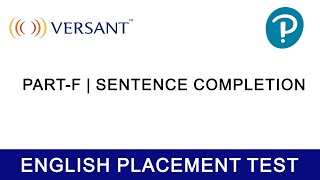 Part F  Sentence Completion [upl. by Oliy]