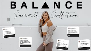 SUMMIT COLLECTION TRY ON amp QampA  Balance Athletica [upl. by Frohne]