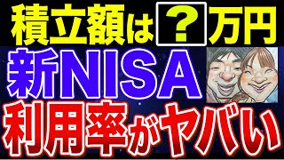 【2024年最新版】新NISA利用率と積立額がヤバ過ぎワロタ！【貯金・節約・セミリタイア・FIRE・NISA】 [upl. by Atikehs151]