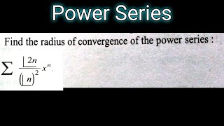 How to find radius of Convergence of given power series maths bsc [upl. by Yenetruoc]