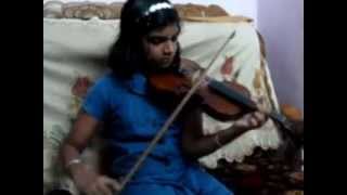 Thumbi Vaa gumm summ gumm PAA sangathil padatha monday tho utkar Violin cover by Abha [upl. by Attirb718]