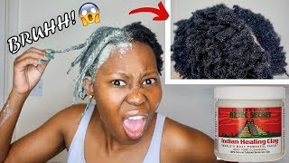 I TRIED BENTONITE CLAY MY ON 4C NATURAL HAIR AZTEC HEALING CLAY [upl. by Claus685]