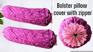 How to Sew A Bolster Pillow Case With A Zipper [upl. by Brittain17]