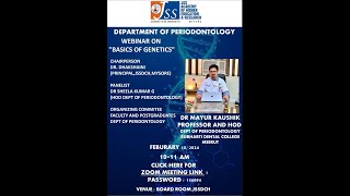 Basics of Genetics  Department of Periodontology [upl. by Ahsilac]