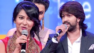 Lovely Couple Yash And Radhika Pandit On Stage [upl. by Elatsyrk]