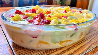 Ensalada de frutas navideña 👌🏻😋 postre de frutas y 3 leches [upl. by Absa479]