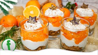 Schnelles Weihnachtsdessert mit Spekulatius Mandarinen und Sahnecreme [upl. by Aciretehs]