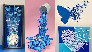 8 Easy and Awesome Room Decor Ideas with Paper Butterfly  How to make paper Butterfly [upl. by Idnarb]