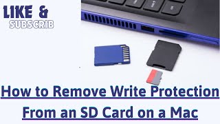 How to Remove Write Protection From an SD Card on a Mac [upl. by Eniluj]