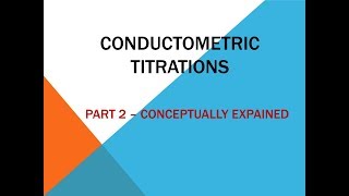 Conductometric Titrations  Part 2 [upl. by Econah299]