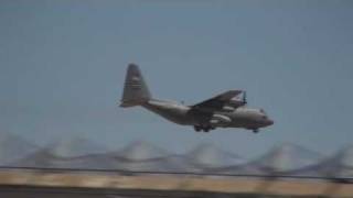 18 C130s return to Nellis AFB during MAFEX [upl. by Eniawd]