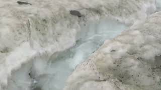 Neustift im Stubaital  Stubaier Gletscher Bereich Bergstation Eisgratbahn [upl. by Nonnahc576]