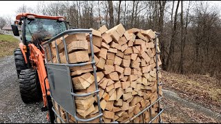 Turning Big Logs into Perfect Firewood [upl. by Narruc]