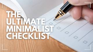 Minimalist checklist 10 things you NEED to own or not [upl. by Karlotta483]