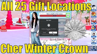 All 25 Gift Locations in Harmony Hills RP  Chers Christmas Event  Cher Winter Crown [upl. by Damek]