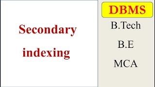 secondary indexing in database  indexing  DBMS [upl. by Alvar]