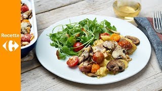 Polenta au four avec tomates cerises roquette et vinaigrette au miel [upl. by Sillad]