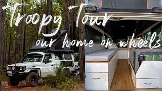 ULTIMATE AUSSIE TOURER  Tour of Our Troopy With AluCab Hercules Conversion [upl. by Zel]