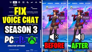 HOW TO FIX GAME CHAT AUDIO IN FORTNITE CHAPTER 5 SEASON 3 Voice Chat Not Working [upl. by Gilba642]