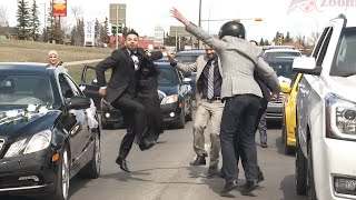 Arab groom dances dabke at traffic light 😂 [upl. by Sadoff149]